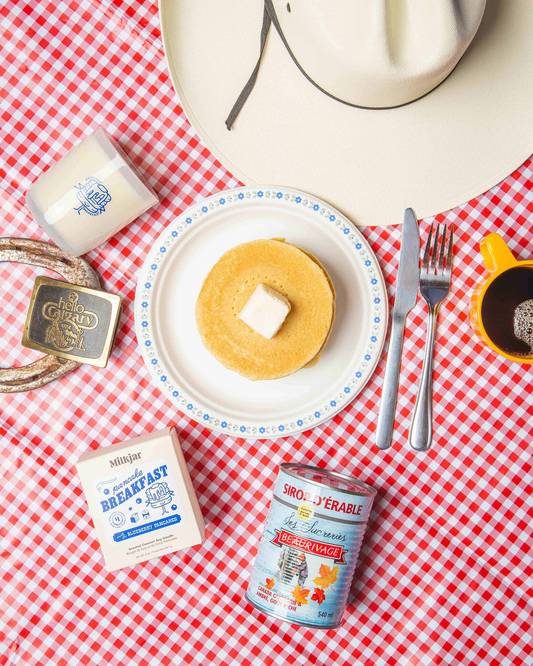 Pancake Breakfast - Butter, Syrup &amp; Blueberry - Soy Candle