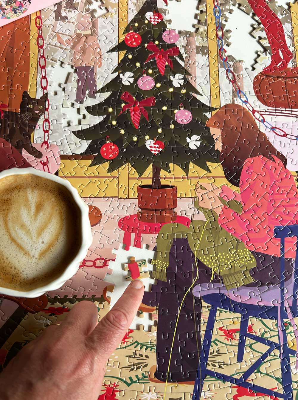 A DAY IN DECEMBER - Rundt puslespill med 1000 brikker