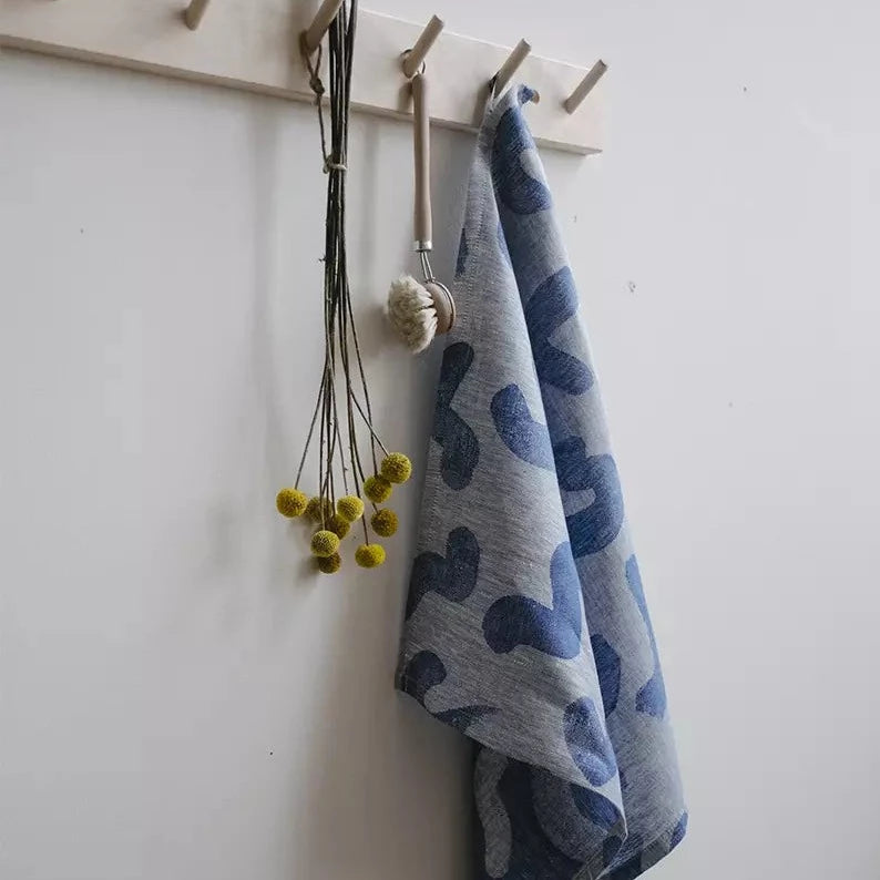 Udon Kjøkkenhåndkle i lin - Blå