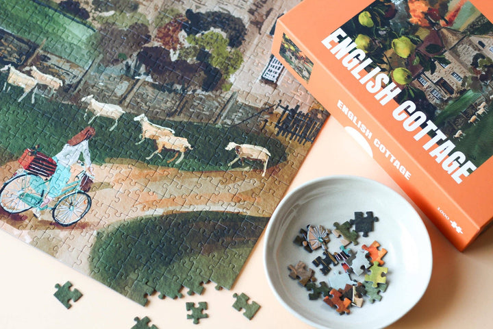 English Cottage - Puslespill med 1000 brikker