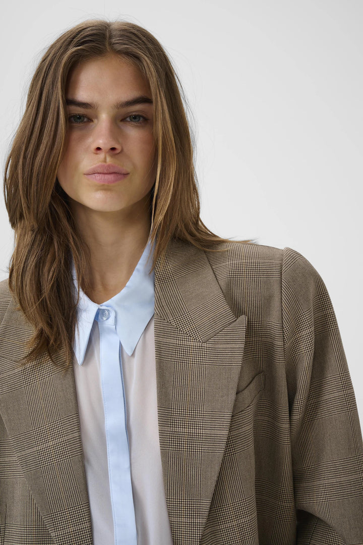 GZevaldi blazer - Pale khaki check