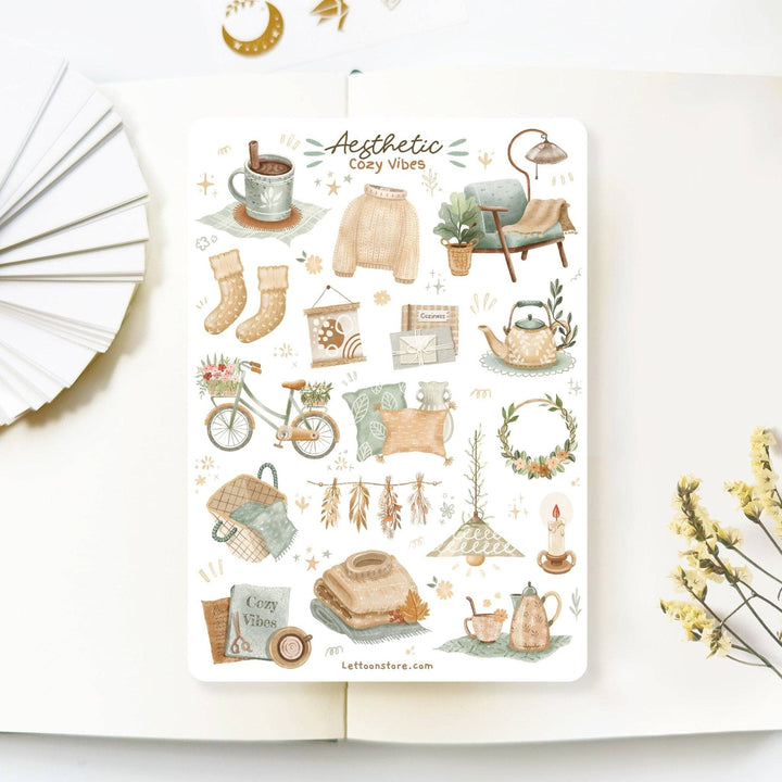 Aesthetic Cozy Vibes | Klistremerker