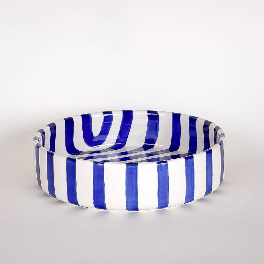 Stripes bolle - stor - Mare blue