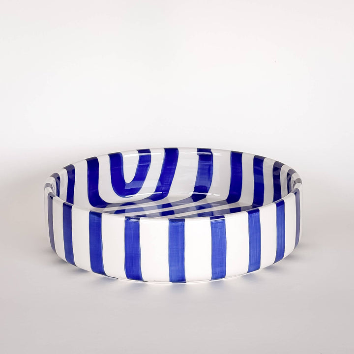 Stripes bolle - stor - Mare blue