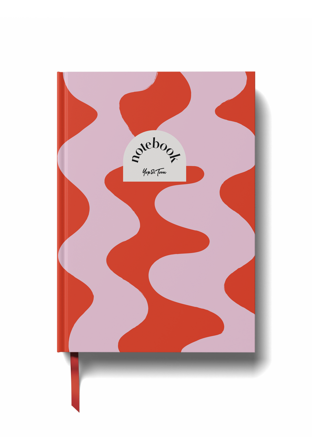 Lined Notebook - A5 Hardback - Red Ripple