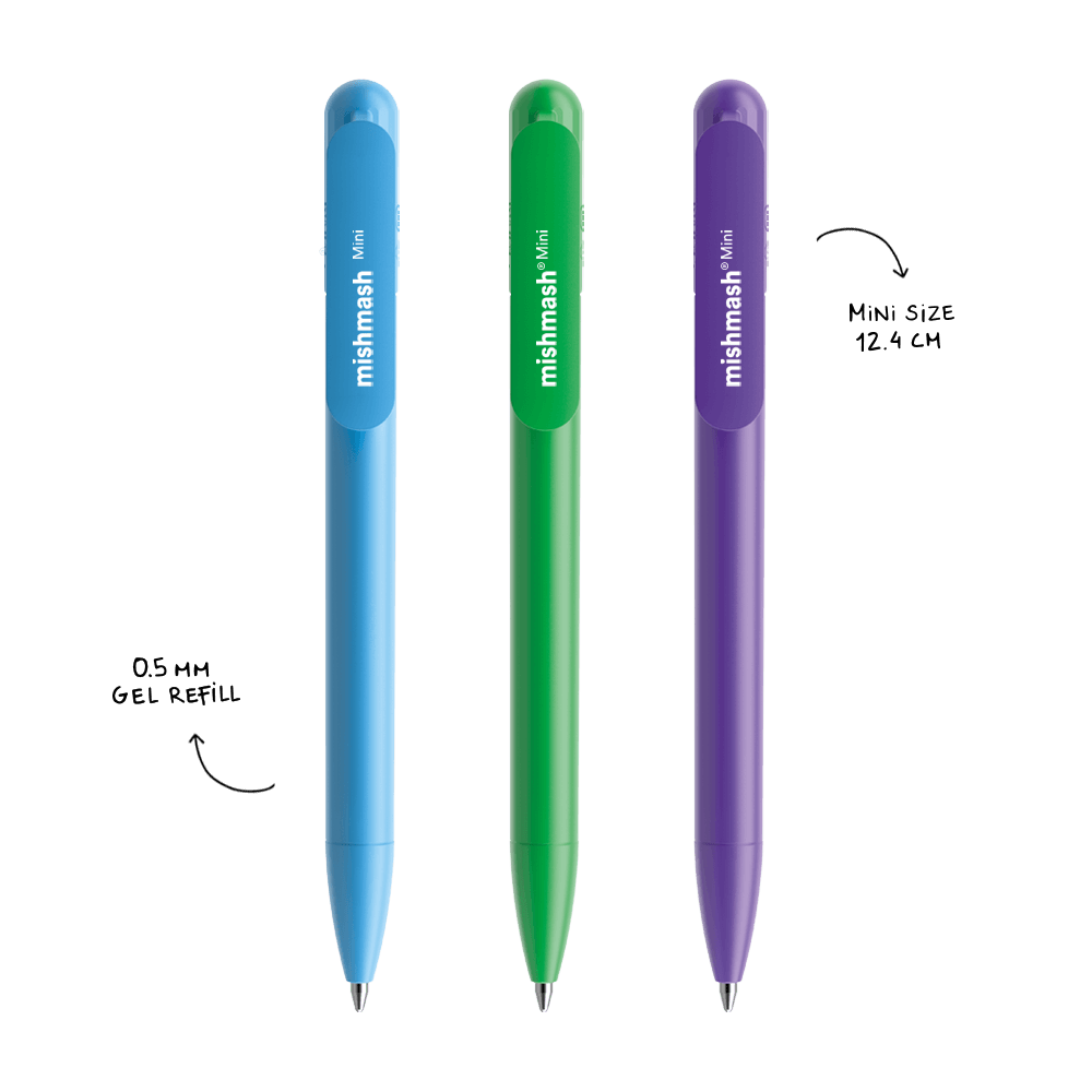 Mini Pen with Black Ink - Blue Air