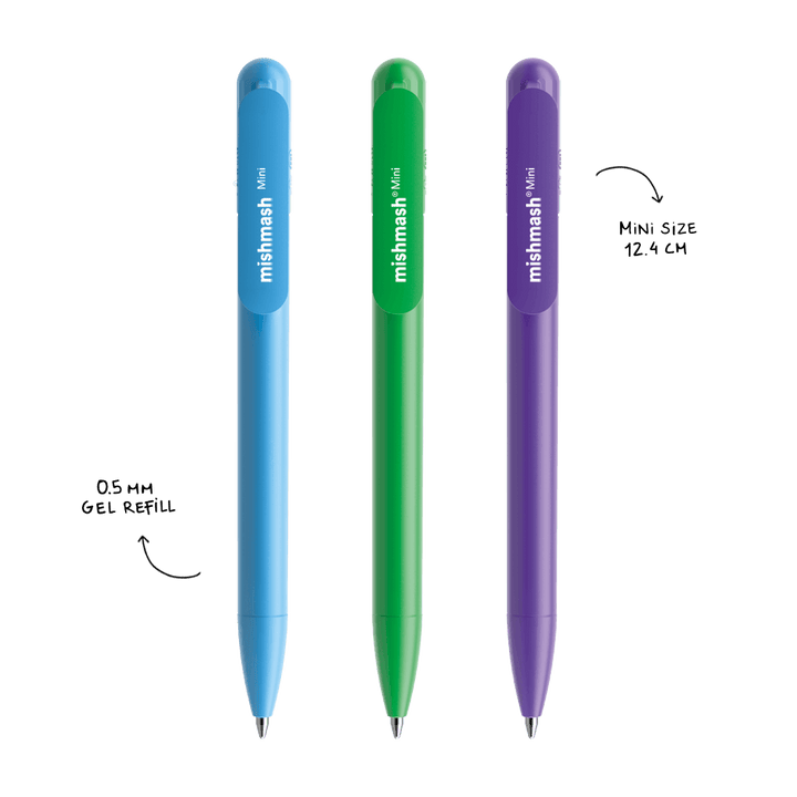 Mini Pen with Black Ink - Blue Air