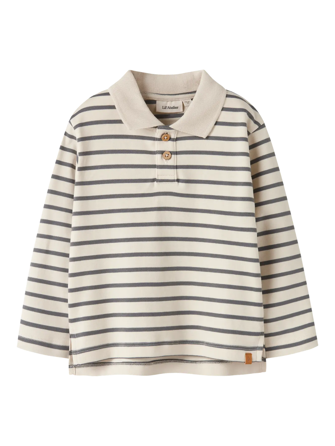 Nmmlimia Ls Loose Polo Top Lil - Turtledove Poppy Seed