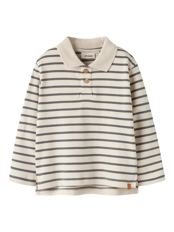 Nmmlimia Ls Loose Polo Top Lil - Turtledove Poppy Seed