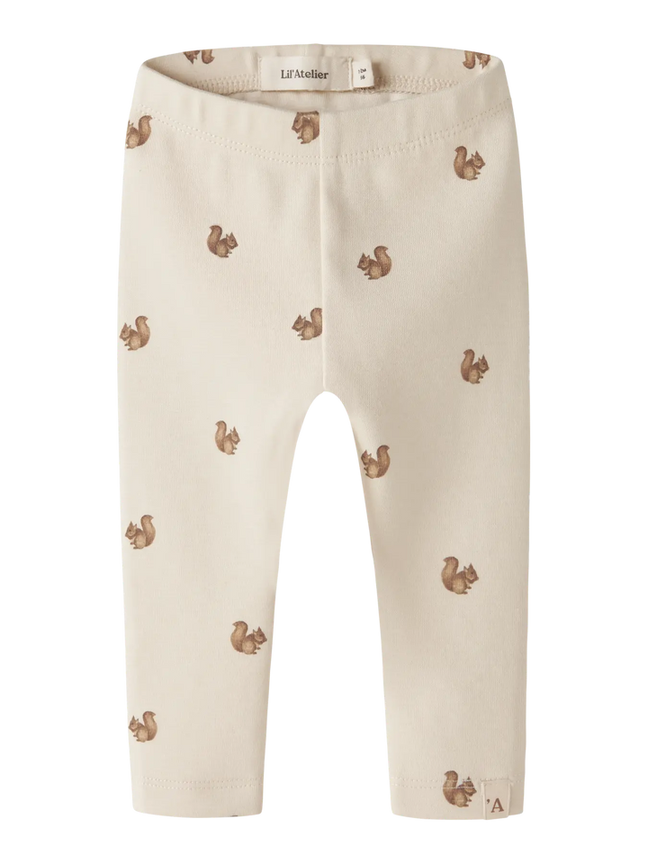 Nbnlayo Kim Slim Leggings Lil Noos - Turtledove Squirrel