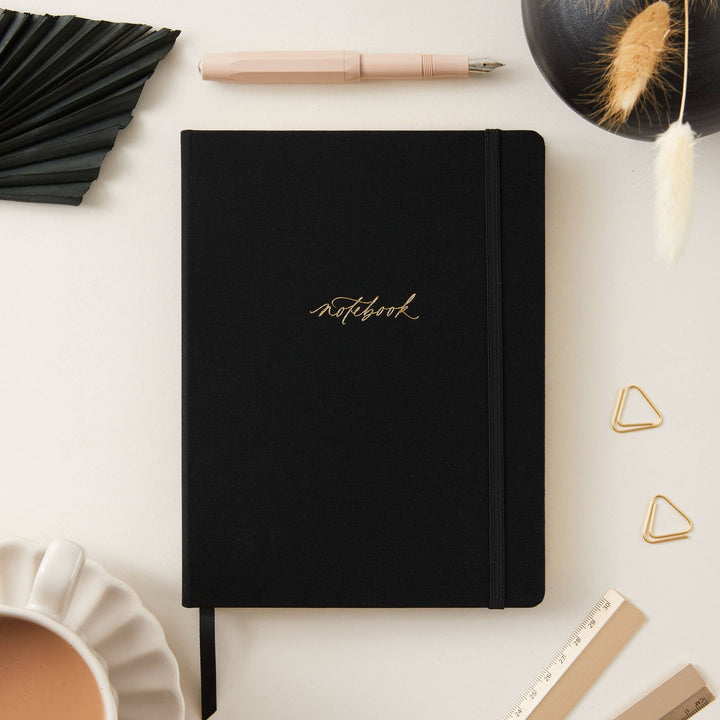 Luxury Notebook / Journal - Black (Cloth)