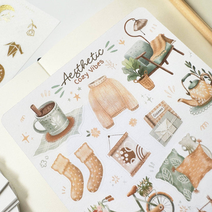 Aesthetic Cozy Vibes | Klistremerker