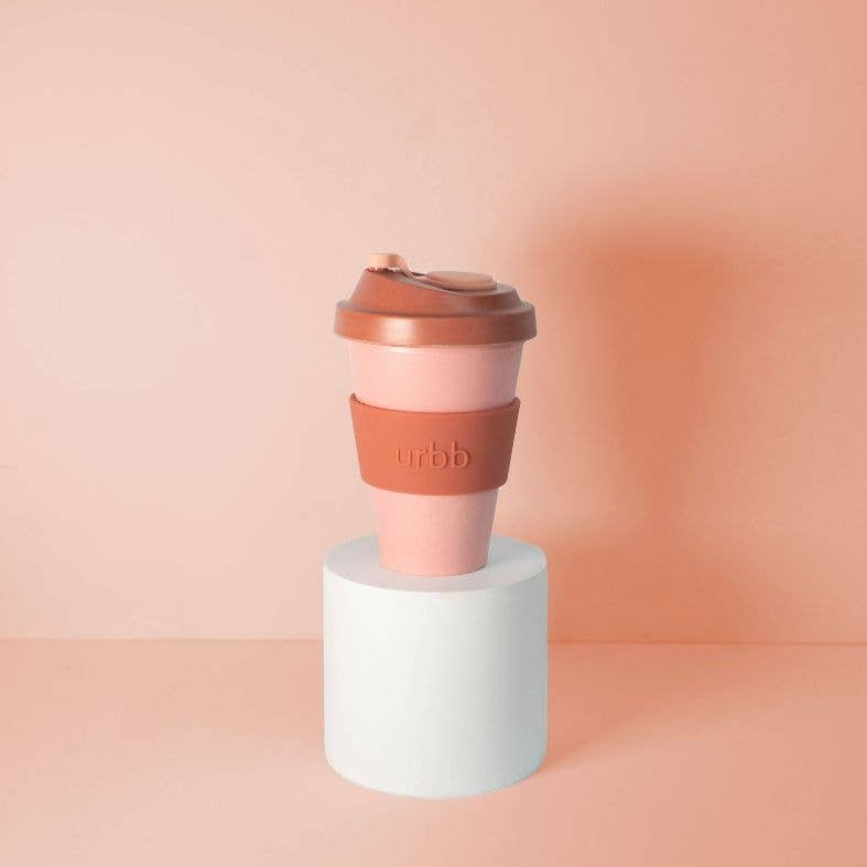 Biodegradable Bamboo Coffee Cup | Urbb - Terra + Peach