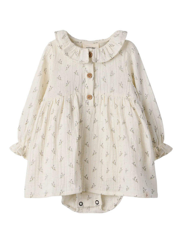 Nbfbalia Ls Loose Body Dress Lil - Coconut Milk