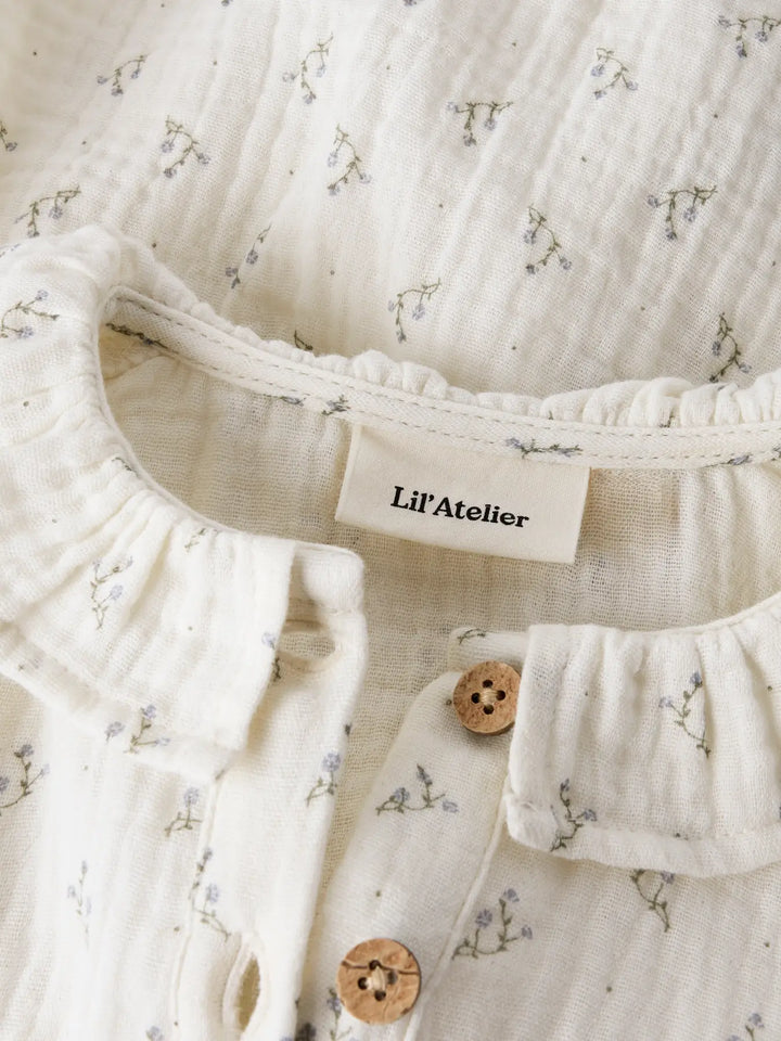 Nbfbalia Ls Loose Body Dress Lil - Coconut Milk