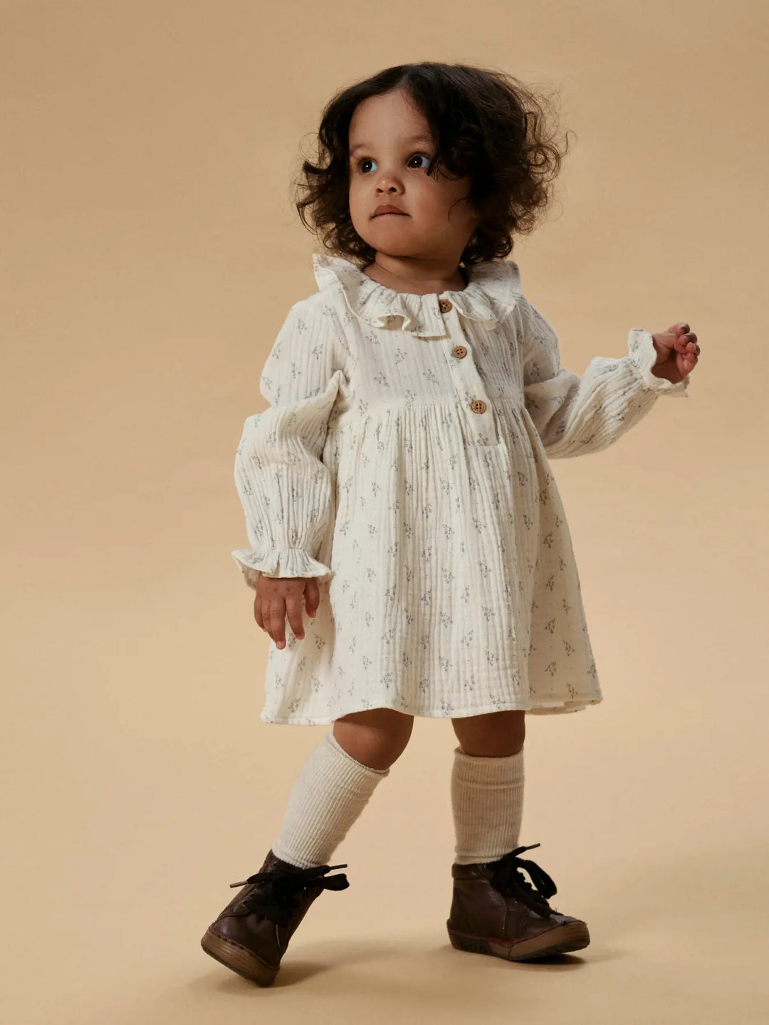 Nbfbalia Ls Loose Body Dress Lil - Coconut Milk