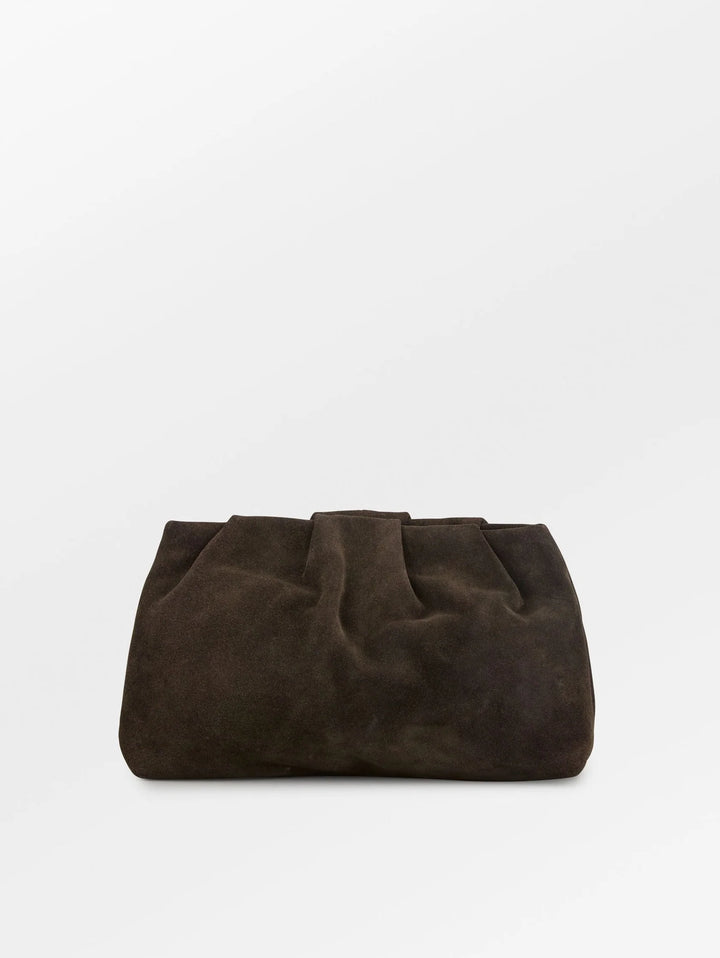 Suede Clutch Bag - Chocolate Torte