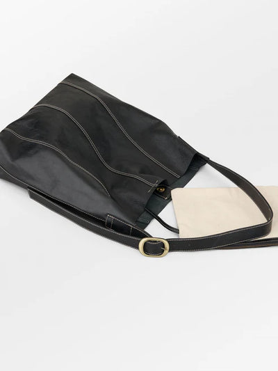 Panel Mae Buckle Bag - Black