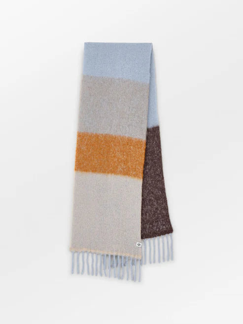 Striped Anilopa Scarf - Tomato Orange