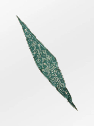 Dotted Flora Diamond Scarf - Topiary Green