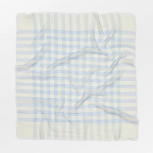 Check Siw Scarf - Birch White