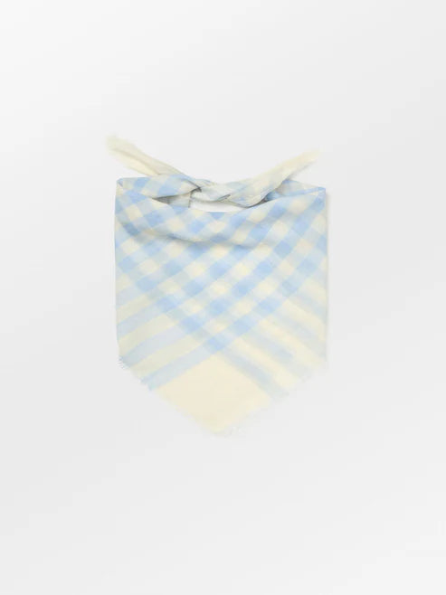 Check Siw Scarf - Birch White