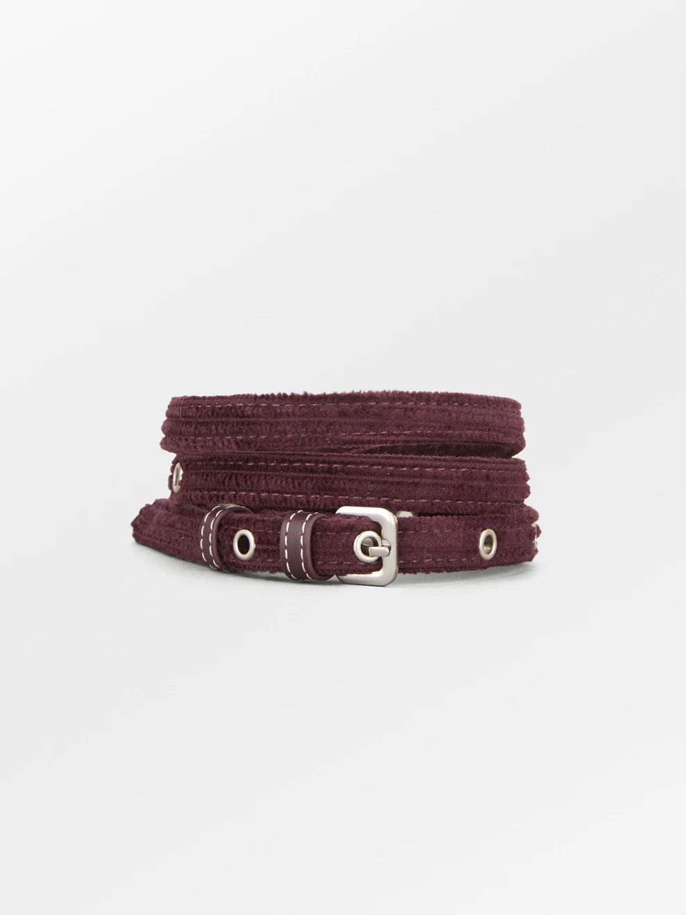 Corduroy Aria Belt - Maroon Brown