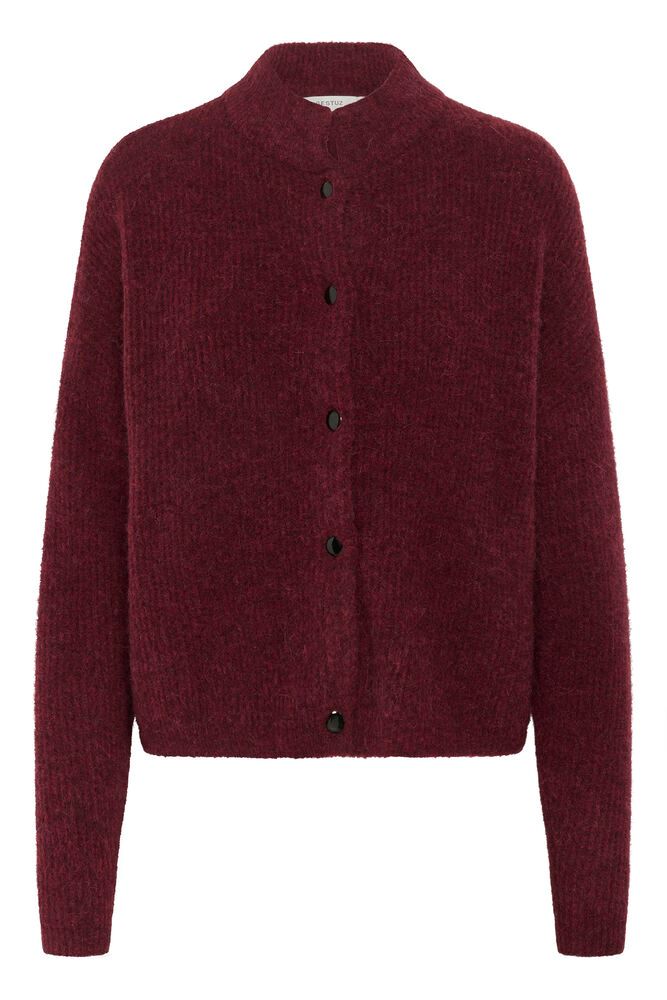 AlphaGZ short cardigan - Blood red Melange