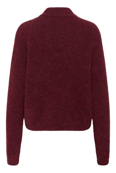 AlphaGZ short cardigan - Blood red Melange