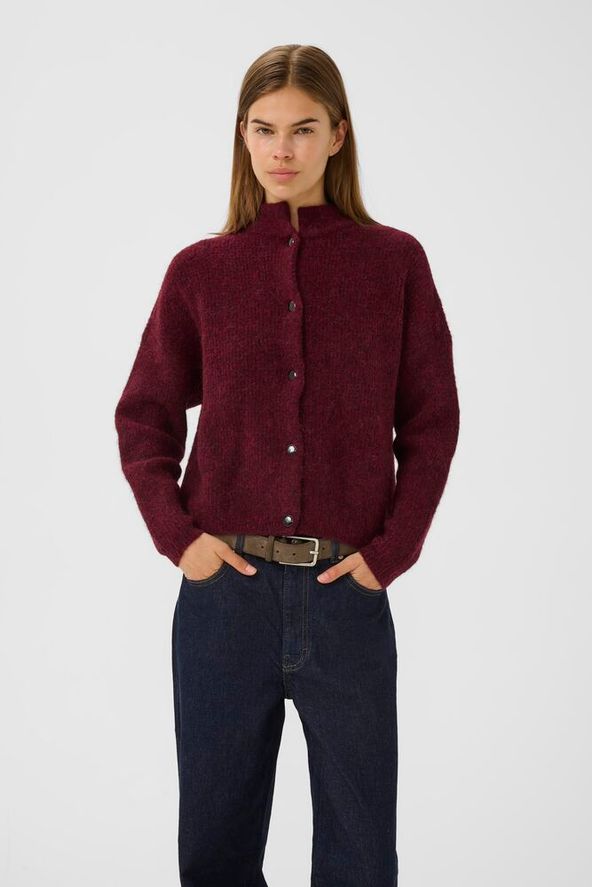 AlphaGZ short cardigan - Blood red Melange