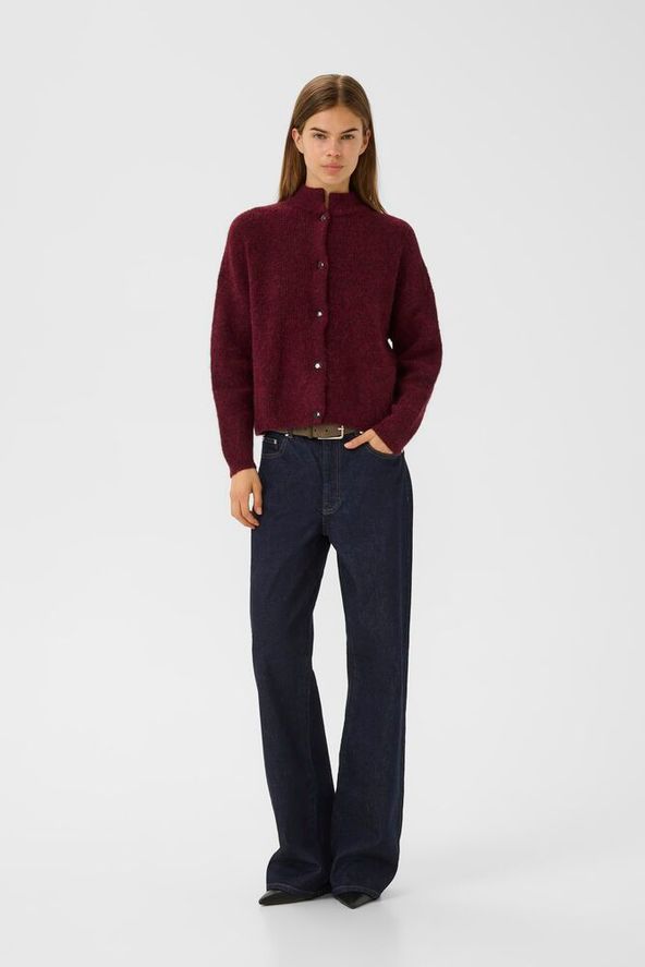 AlphaGZ short cardigan - Blood red Melange