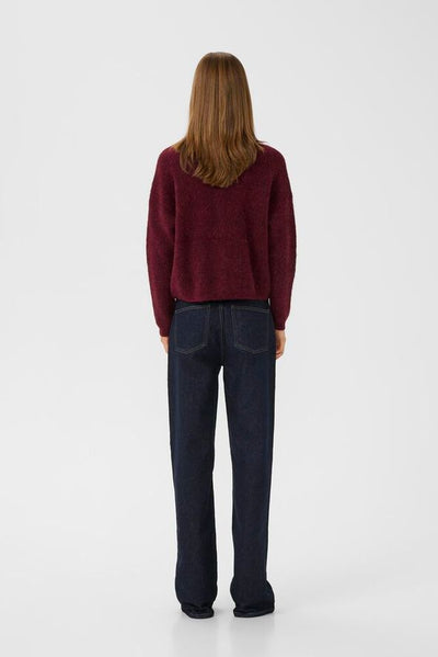 AlphaGZ short cardigan - Blood red Melange