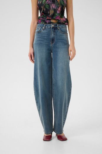GZviva HW baggy jeans - Vintage blue denim