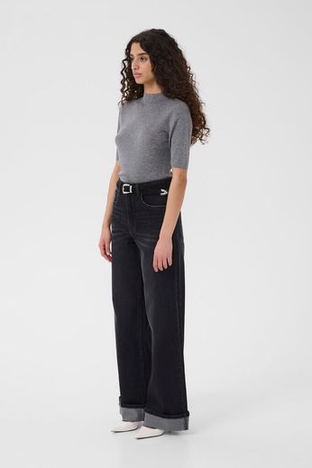 GZasia ss high neck - Medium Grey Mélange