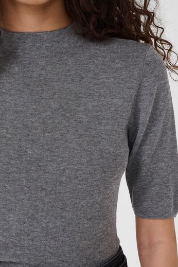 GZasia ss high neck - Medium Grey Mélange