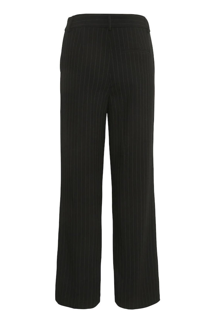 JoelleGZ pinstripe MW pants - Black pinstripe