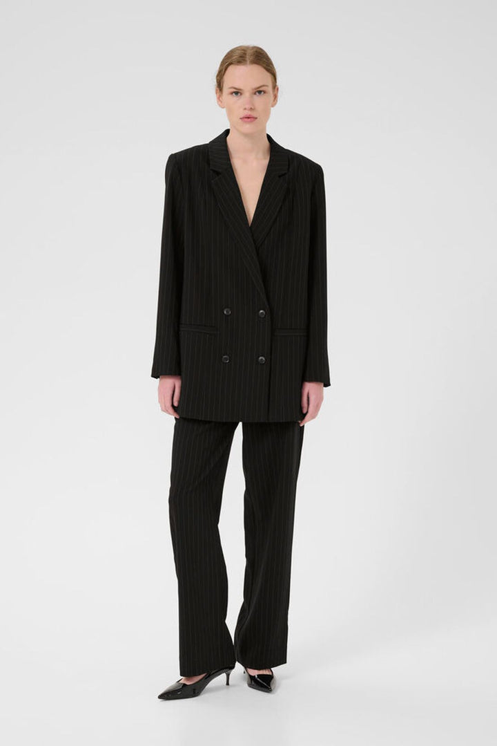 JoelleGZ pinstripe blazer - Black pinstripe