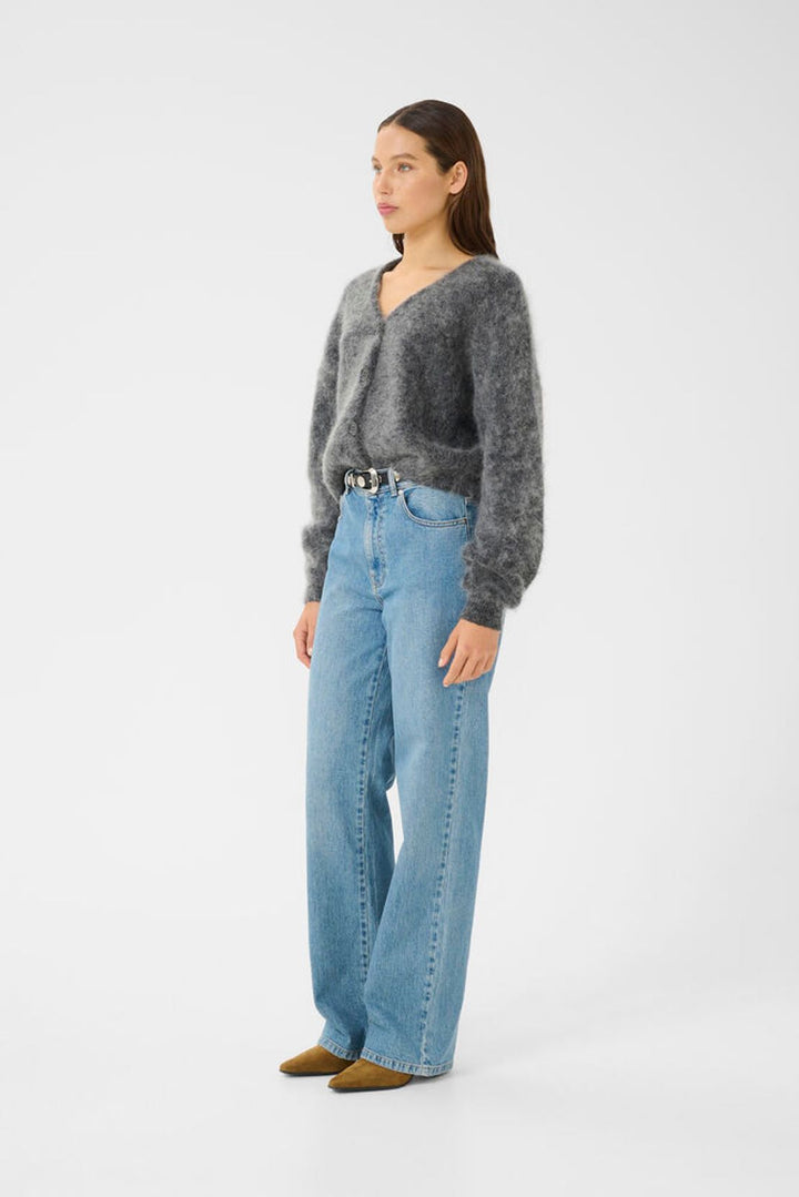 ZolinaGZ HW wide jeans - Washed mid blue