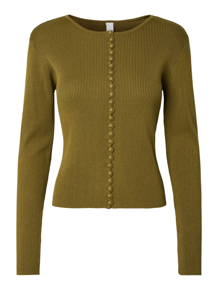 Yassiana Ls Knit Pullover S. - Fir Green