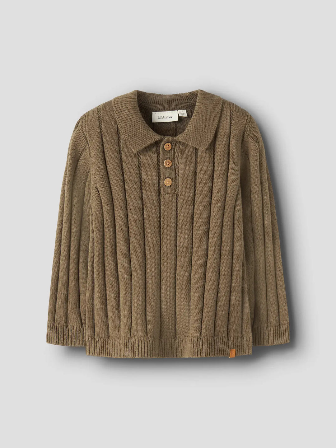 Nmmlomon Ls Loose Knit Polo Lil - Kangaroo