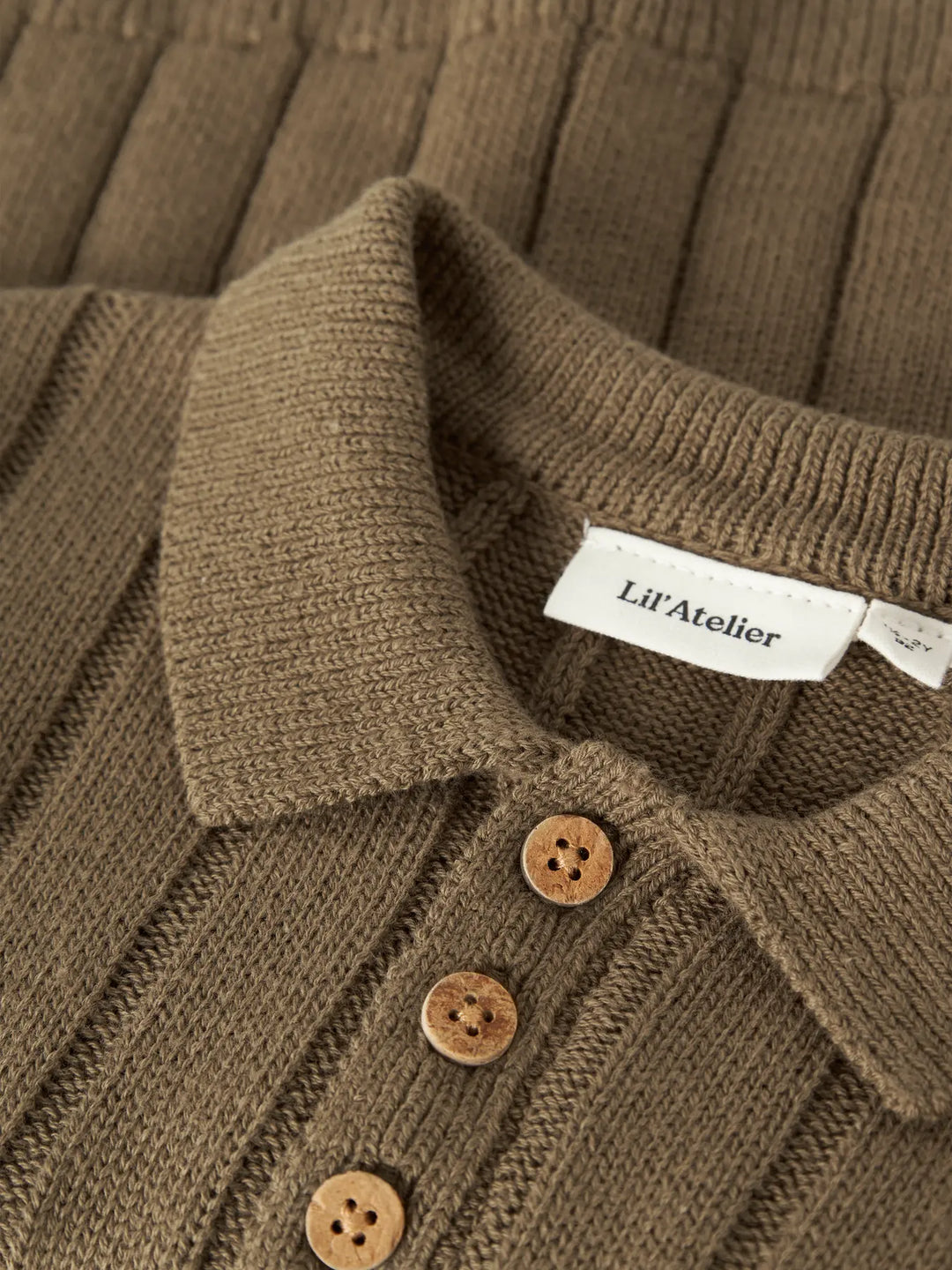 Nmmlomon Ls Loose Knit Polo Lil - Kangaroo