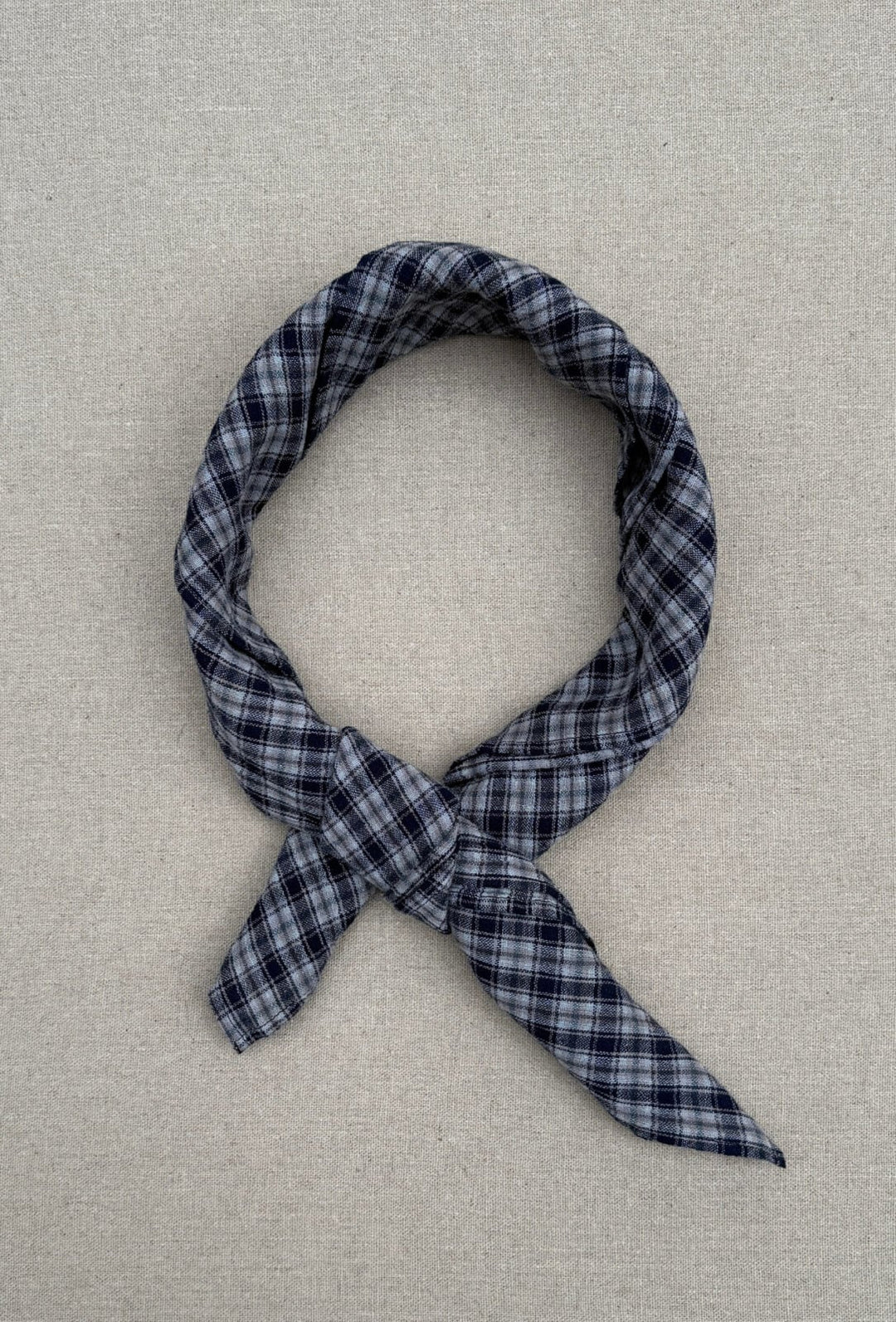 Meny Check Scarf - Grey/Navy