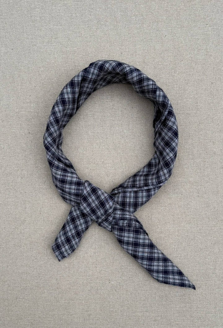 Meny Check Scarf - Grey/Navy