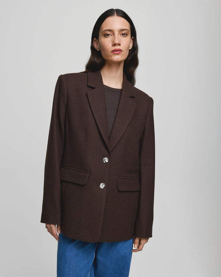 MSCHElliot Loose Blazer - Hot Fudge