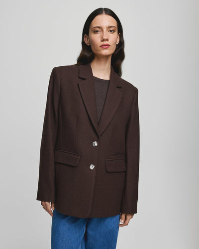 MSCHElliot Loose Blazer - Hot Fudge