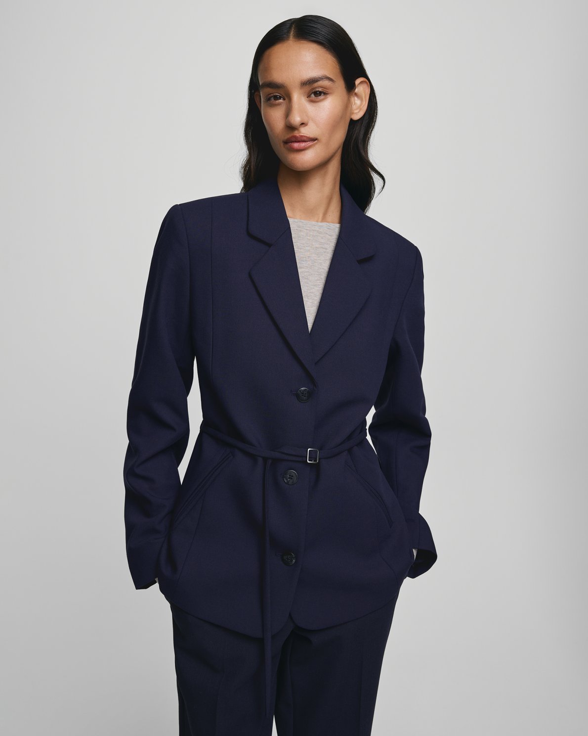 MSCHFreylia Straight Blazer - Mari Blue Mel