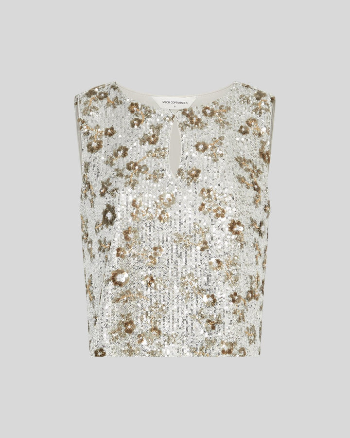 MSCHMagnolia SL Top EMB - Silver T Coco