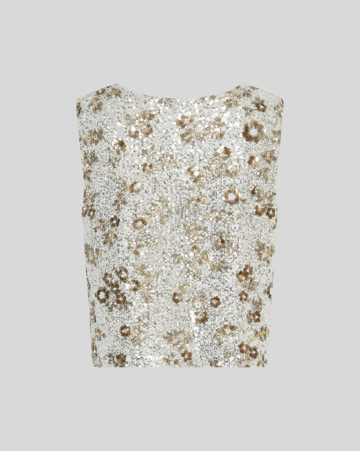 MSCHMagnolia SL Top EMB - Silver T Coco