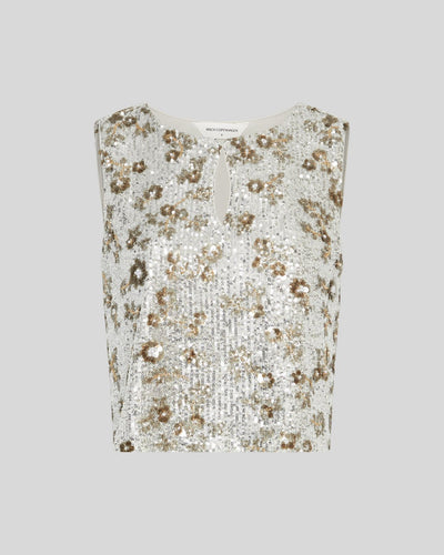 MSCHMagnolia SL Top EMB - Silver T Coco