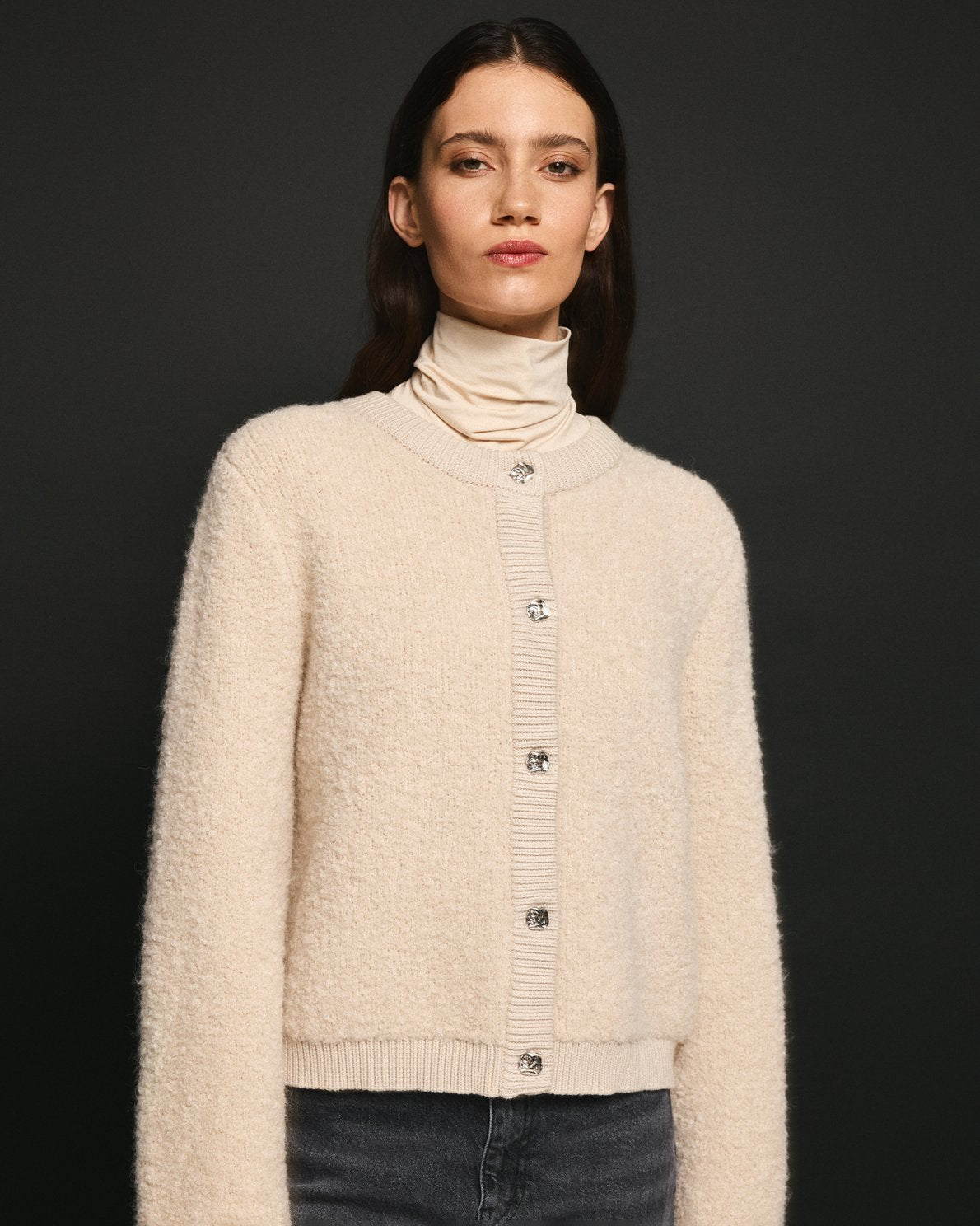 MSCHNerida Knit Jacket - Oatmeal